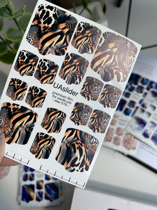 Pedicure nail wrap films mw-019
