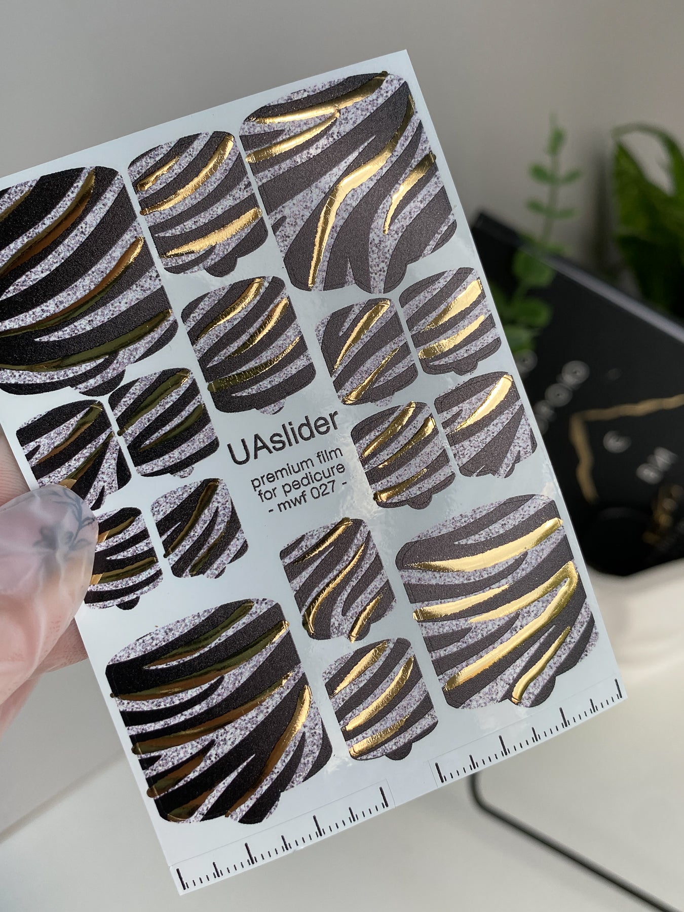 Pedicure nail wrap films mwf-027