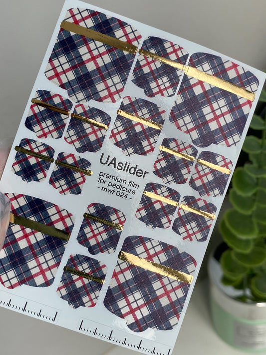 Pedicure nail wrap films mwf-024