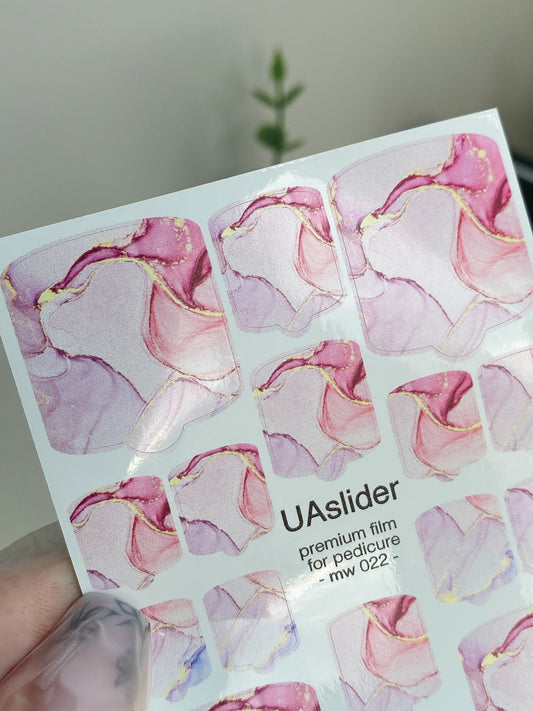 Pedicure nail wrap films mw-022