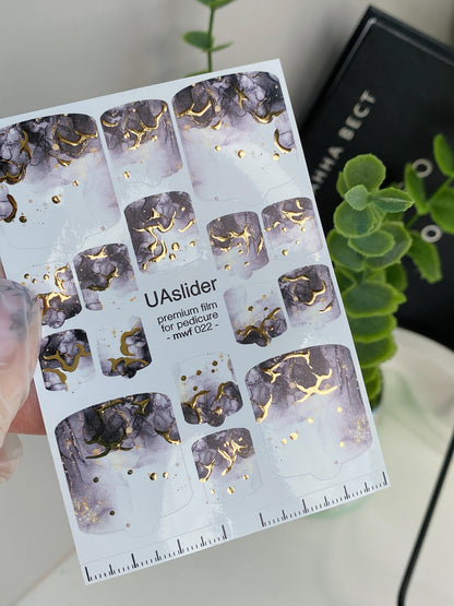 Pedicure nail wrap films mwf-022