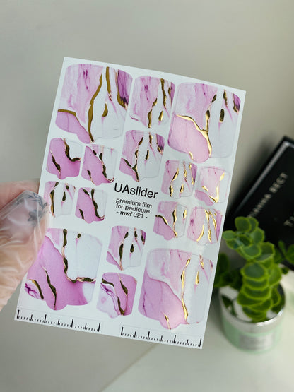 Pedicure nail wrap films mwf-021