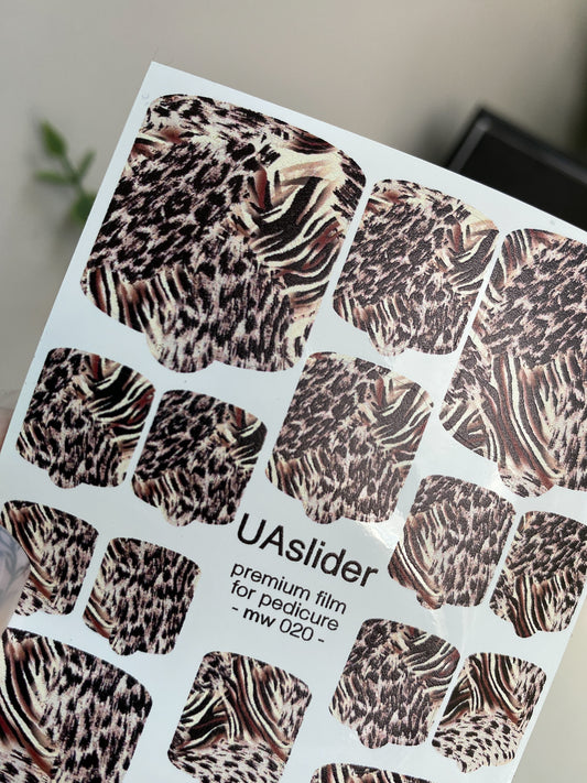 Pedicure nail wrap films mw-020