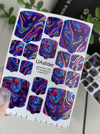 Pedicure nail wrap films mwf-037