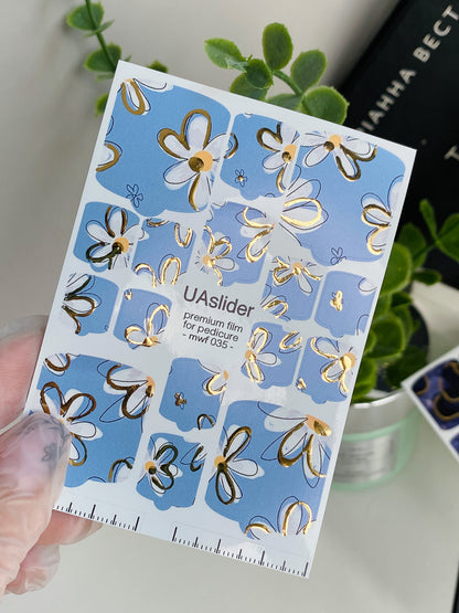 Pedicure nail wrap films mwf-035