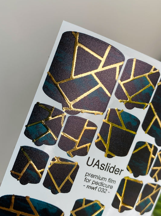 Pedicure nail wrap films mwf-032