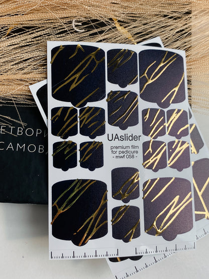 Pedicure nail wrap films mwf-058