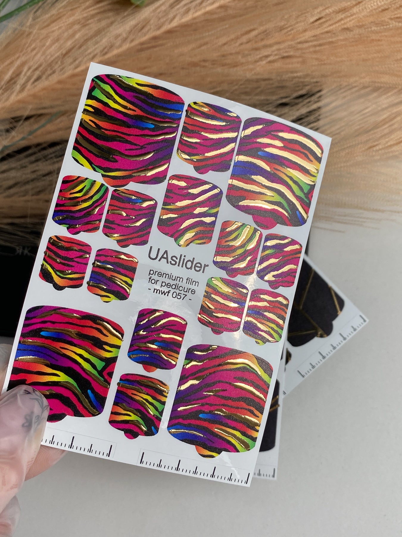 Pedicure nail wrap films mwf-057