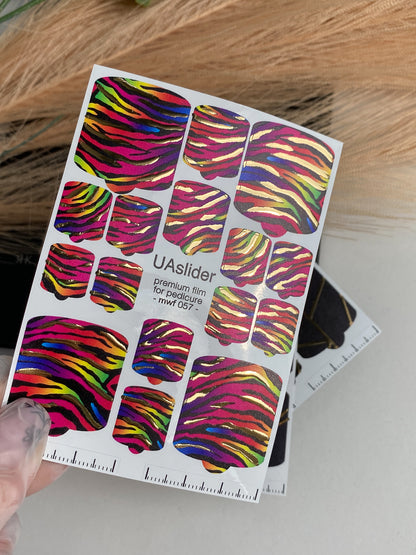 Pedicure nail wrap films mwf-057