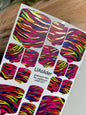 Pedicure nail wrap films mwf-057