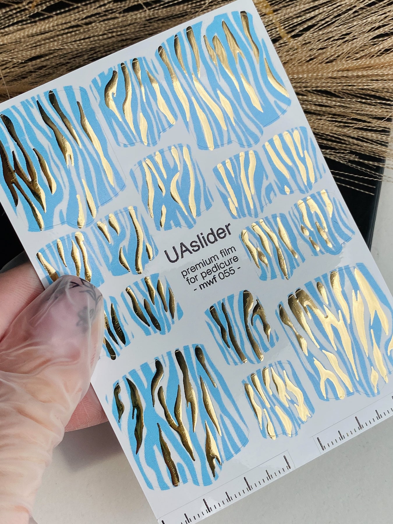 Pedicure nail wrap films mwf-055