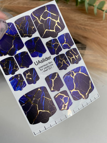 Pedicure nail wrap films mwf-051