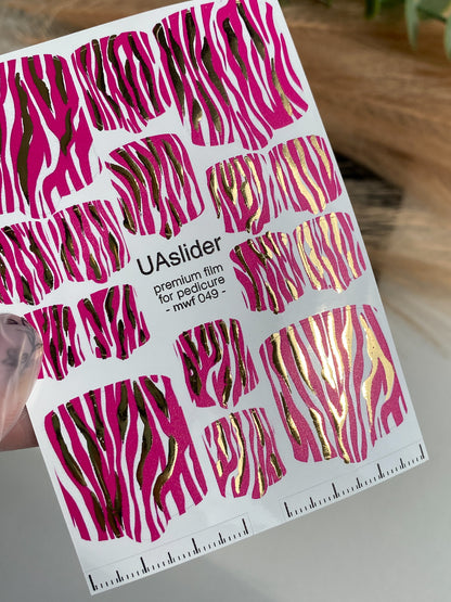 Pedicure nail wrap films mwf-049