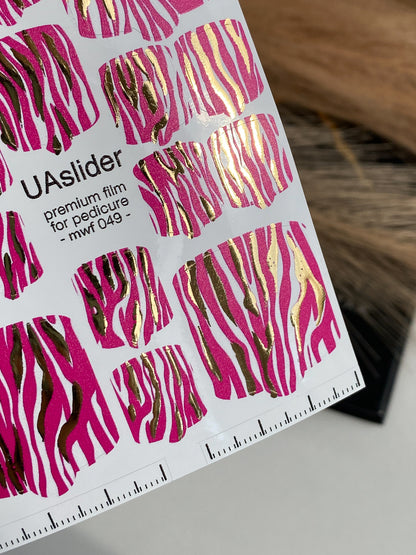 Pedicure nail wrap films mwf-049