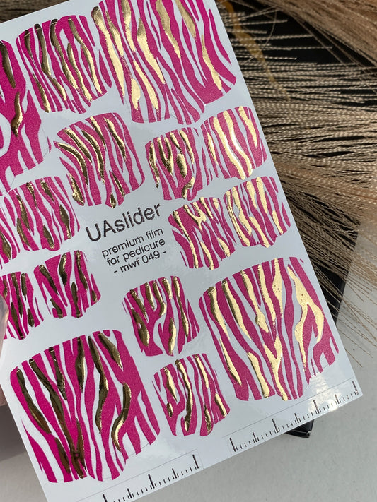 Pedicure nail wrap films mwf-049