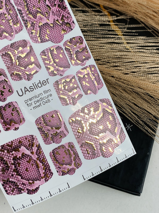 Pedicure nail wrap films mwf-048