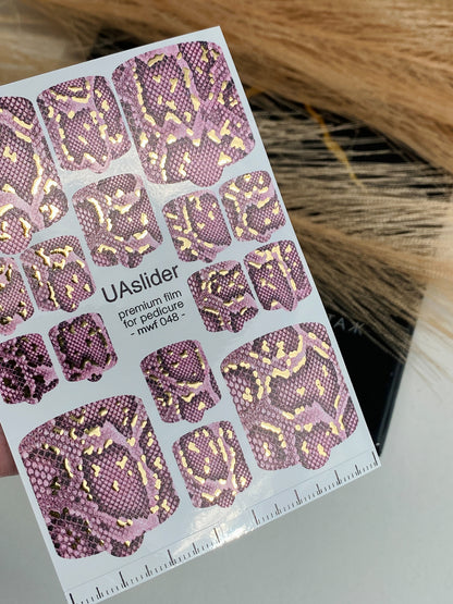 Pedicure nail wrap films mwf-048