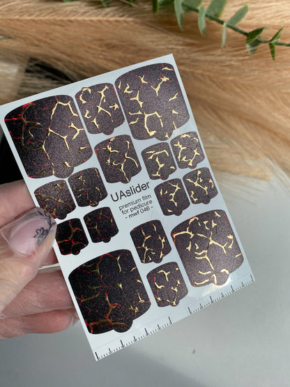 Pedicure nail wrap films mwf-046