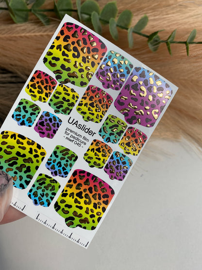 Pedicure nail wrap films mwf-045