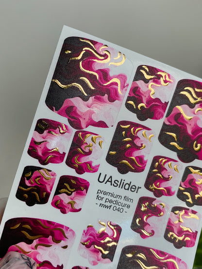 Pedicure nail wrap films mwf-040