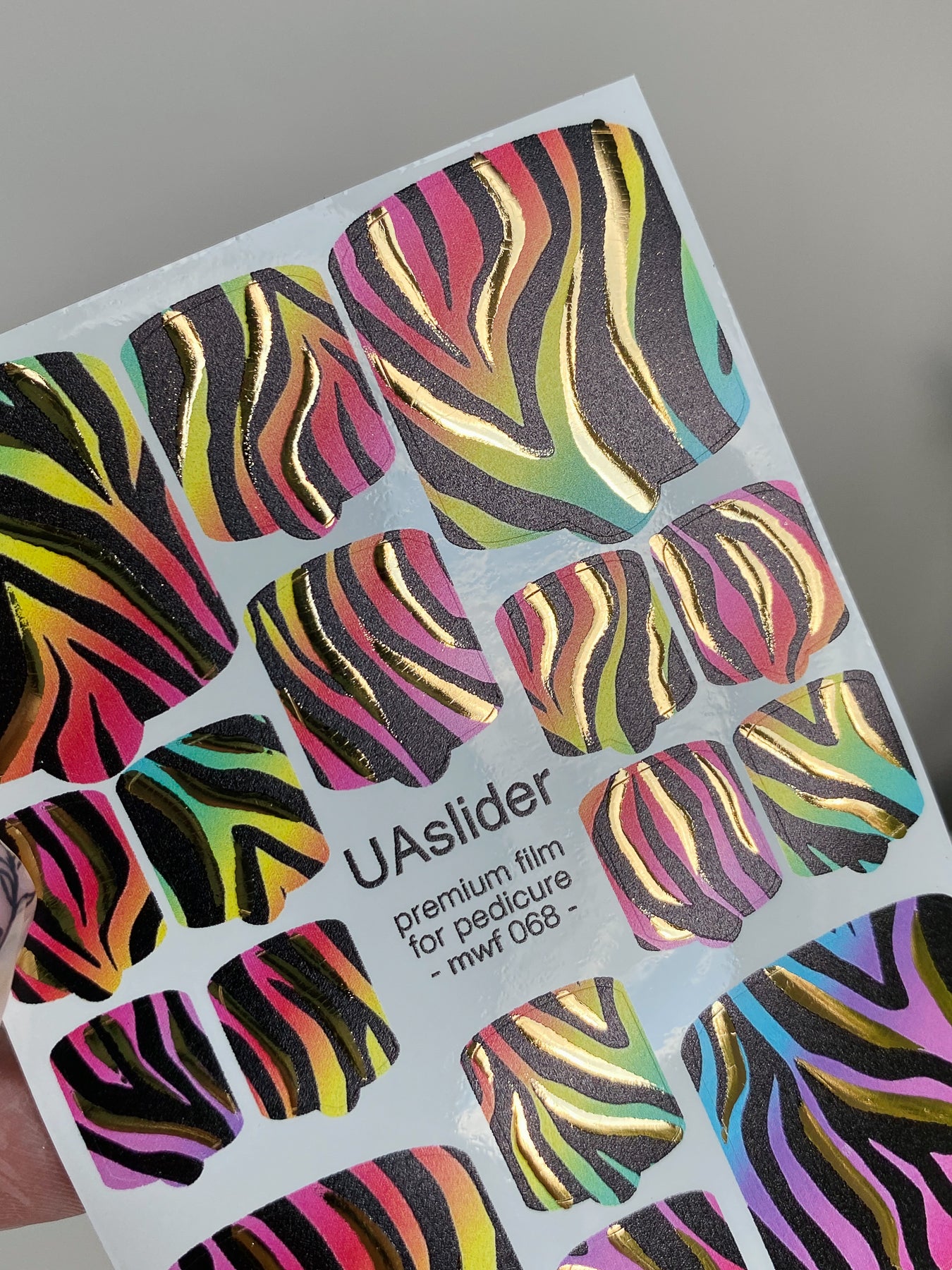 Pedicure nail wrap films mwf-068
