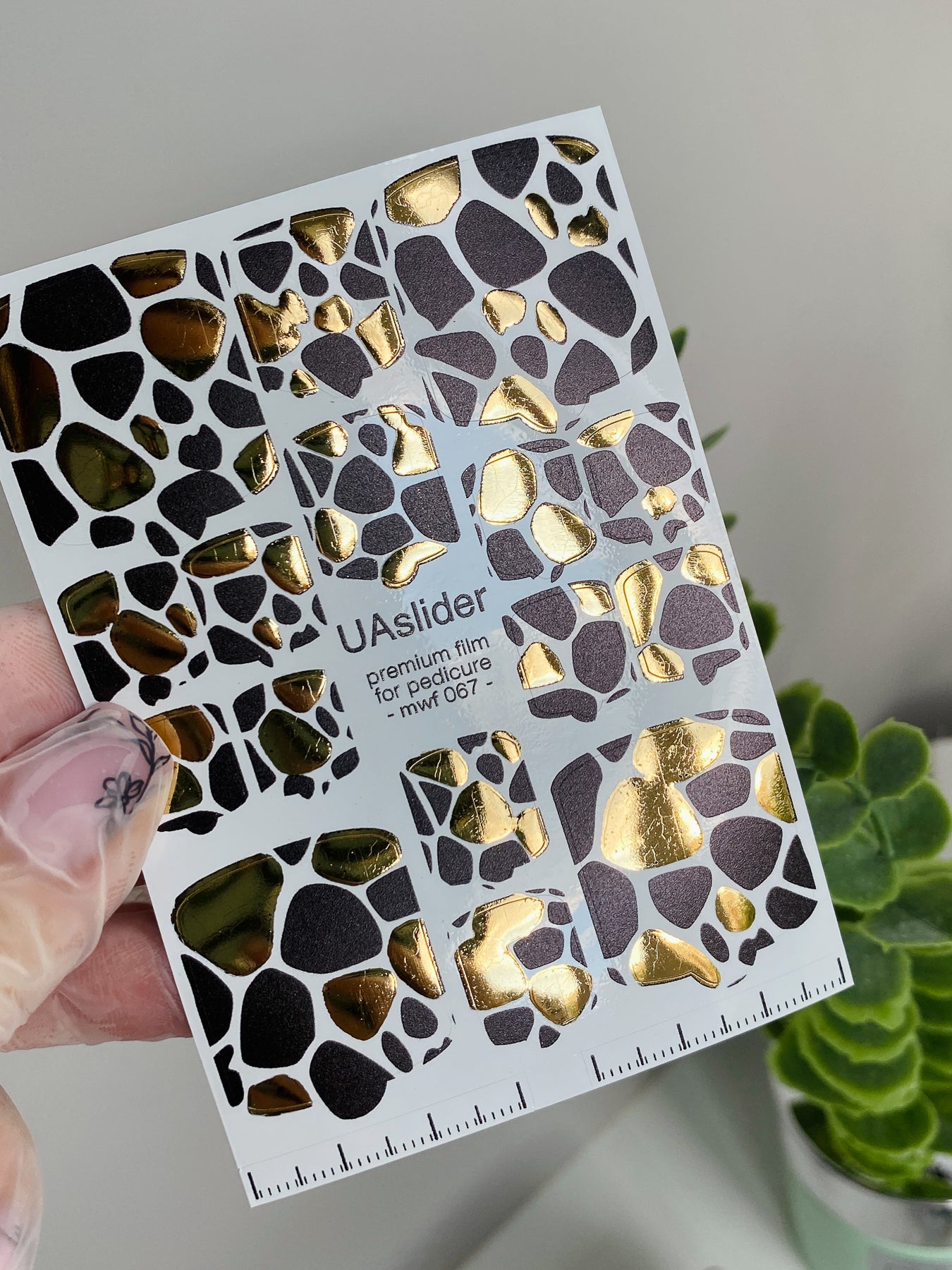 Pedicure nail wrap films mwf-067