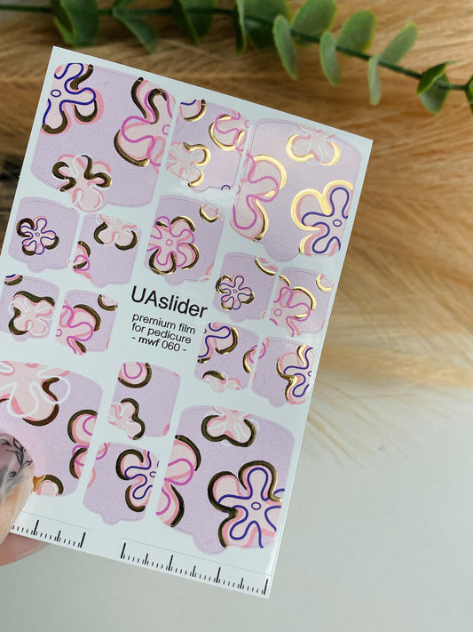 Pedicure nail wrap films mwf-060