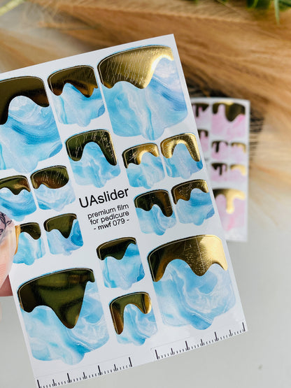 Pedicure nail wrap films mwf-079