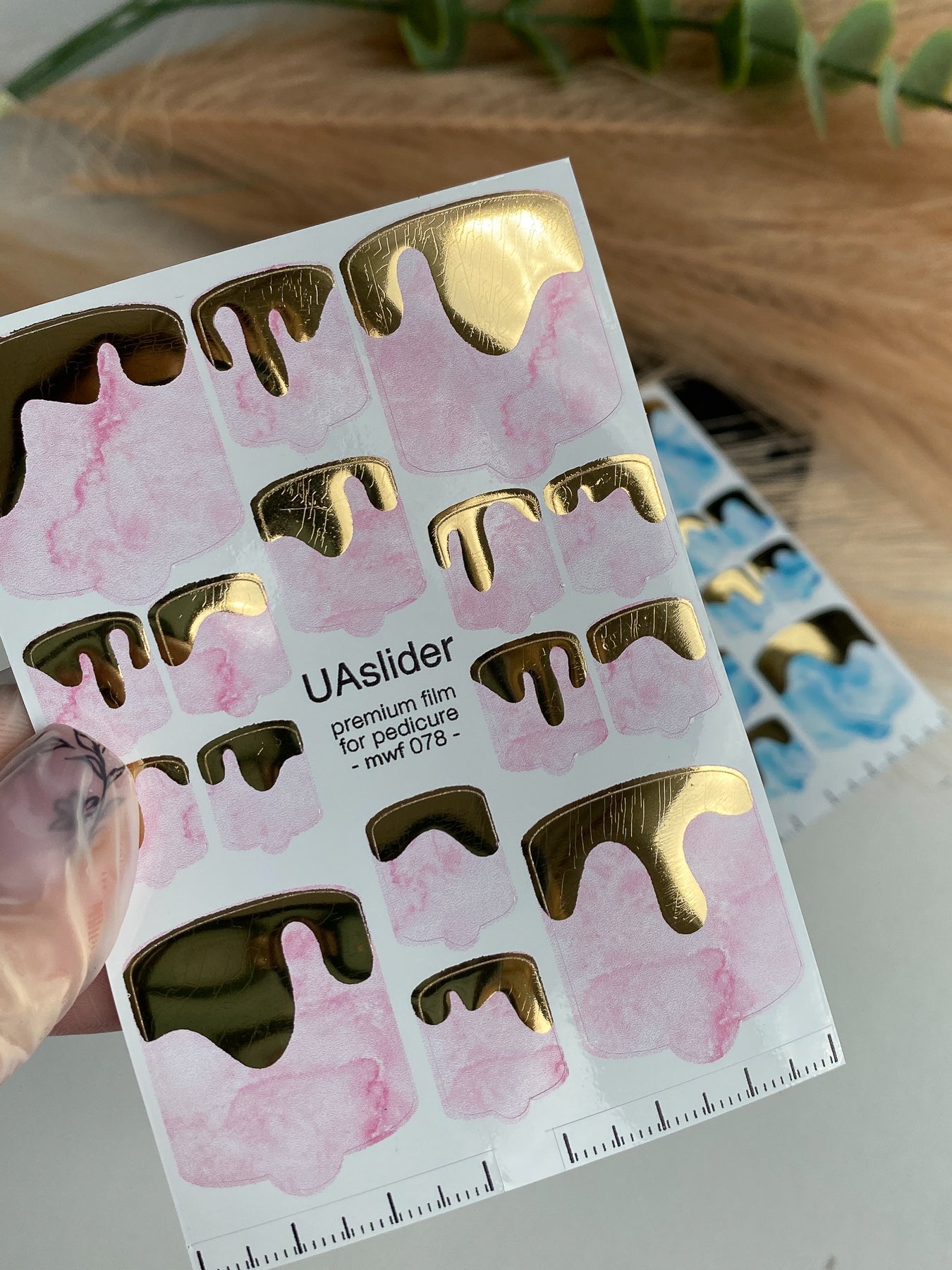 Pedicure nail wrap films mwf-078