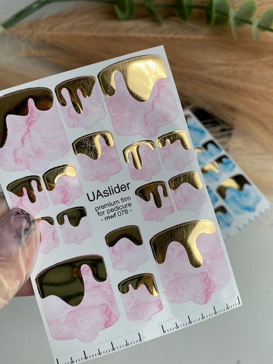 Pedicure nail wrap films mwf-078