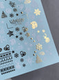 Nail Water Decal CF-049 | Christmas Nail Water Decals | Snowflakes, Reindeer & Festive Ornaments