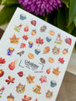Nálepka na nehty NCg-123 | Vodní nálepky na nehty s podzimními motivy | Pohodlný podzimní nail art