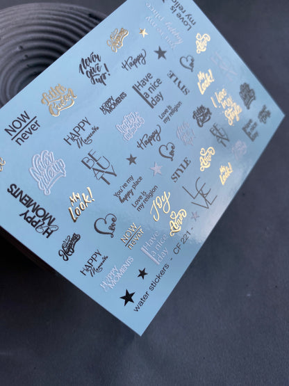 Nail Water Decal CF-221