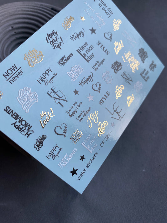Nail Water Decal CF-221