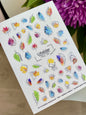 Nagel Wasserabziehbild NCg-125 | Wasserfolien Nagelabziehbilder mit Farbverlauf Blättern | Bunte Herbst Nagelkunst