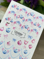 Calcomanía de agua para uñas NCg-121 | Calcomanías deslizantes para uñas con adornos navideños | Arte de uñas festivo para las fiestas
