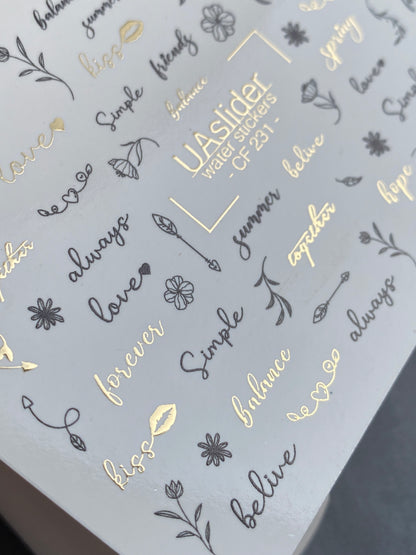 Nail Water Decal CF-231