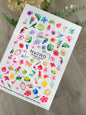 Adesivo para Unhas 218 Nail WD | Adesivos para Unhas Deslizantes com Flores Tropicais e Frutas | Mix Exótico de Arte para Unhas