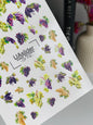 Nagel Wasserabziehbild CF-716 | Wasserfolien Nagelabziehbilder | Französisches Traubenranken Design