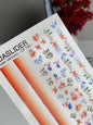 Nagel Wasserabziehbild CF-709 | Wasserfolien Nagelabziehbilder | Herbst Farbverlauf und Florale Blätter