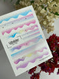 Nagel Wasserabziehbild CF-738 | Wasserfolien Nagelabziehbilder | Pastell Regenbogen Farbverlauf Wellen