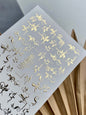Nagel Wasserabziehbild Fg-023 | Ornamentale Wasserfolien-Nagelabziehbilder mit Goldfolie | Elegante Wirbel & Blumenmuster