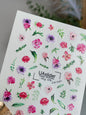 Nagel Water Decal NCg-078 | Water Slide Nagel Decals Roze en Paarse Bloemen | Romantische Bloemen Nagelkunst