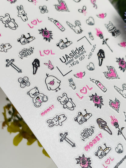 Nail Water Decal NCg-057