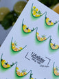 Nagel Wasserabziehbild NCg-098 | Wasserfolien Nagelabziehbilder Zitronen Französisches Design | Zitrus Nagelkunst