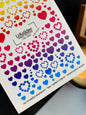 Nagel Water Decal NC-009 | Water Slide Nagel Decals Regenboog Hartjes | Kleurrijke Verloop Liefde