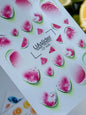 Nagel Wasserabziehbild CF-608| Wassermelonen Wasserfolien Nagelabziehbilder | Sommerfrucht Nagelkunst