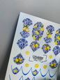 Nagel Wasserabziehbild NCg-112 | Wasserfolien Nagelabziehbilder mit Zitronen | Blaues Majolika Muster