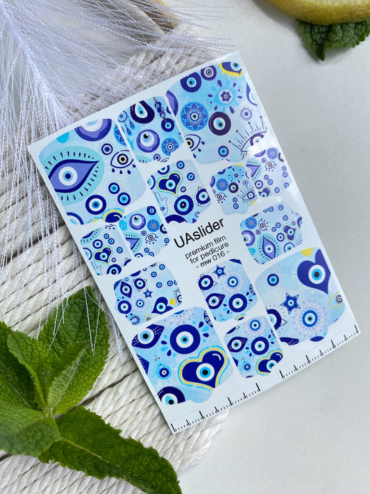 Pedicure nail wrap films mw-016