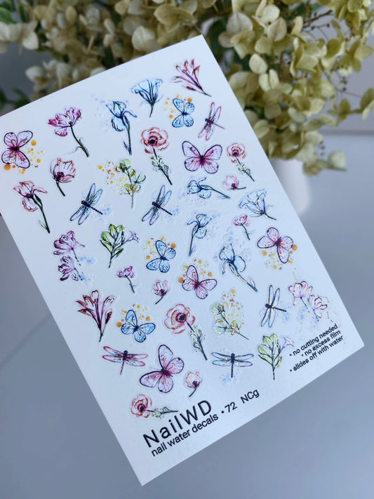 Nail Water Decal 72 NailWD